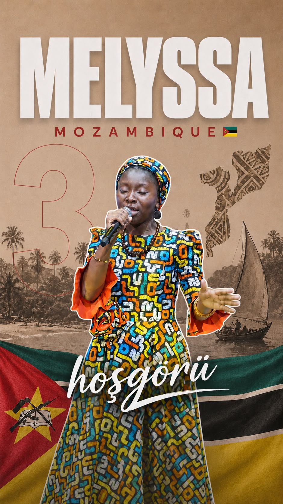Melyssa from Mozambique won 3rd place in the Colors of Voices Turkish Song Contest with the song “Hoşgörü” 🇲🇿 #iflc2026