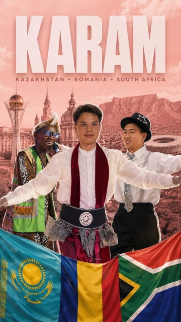 Nashe and Larvanre from South Africa performed “Karam”, accompanied by a choir of participants from around the world and dancers from Romania and Kazakhstan.