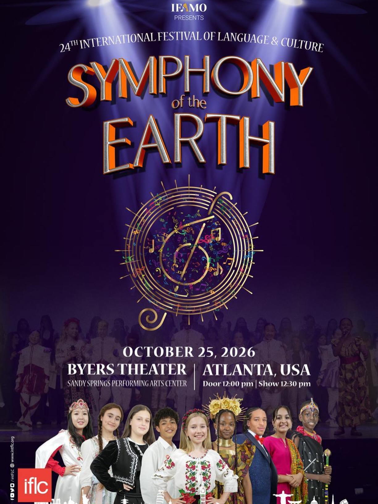 From Stuttgart to Atlanta, the journey continues. 🌎

After an unforgettable evening in Germany, “Symphony of the Earth” now crosses the ocean and arrives in the USA.

A celebration of music, dance, culture, and the connections that bring us together, continuing its journey on a new stage, in a new city, with the same spirit.

📅 Oct 25, 2026 |
🕛 Doors: 12.00 PM 
🕛 Show: 12.30 PM
📍 Byers Theater, Atlanta, GA 
Details: intflc.org 

The next chapter begins. ✨

#IFLC2026 #SymphonyOfTheEarth
